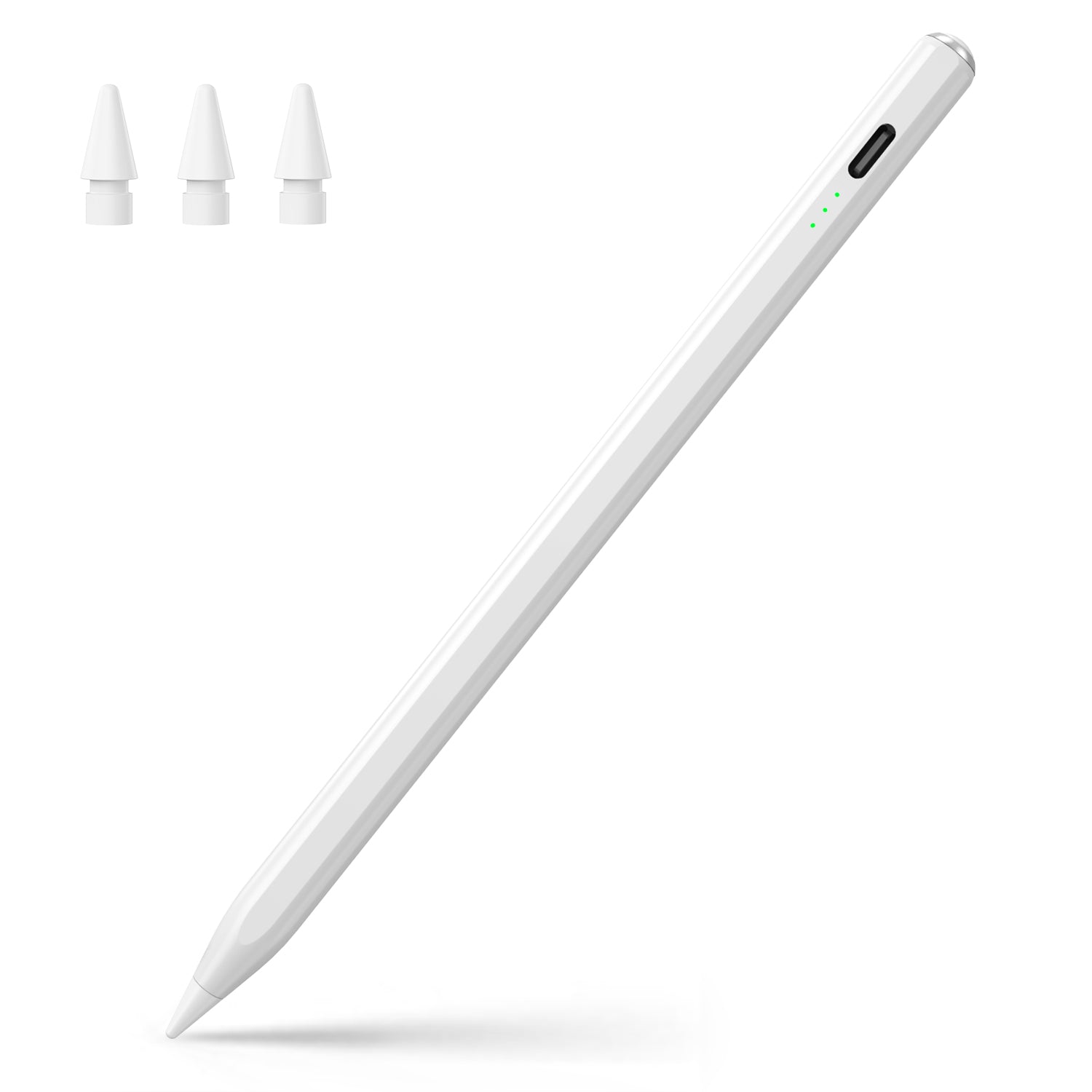 Stylus Pen for iPad(2018-2025)-13 Mins Fast Charge with Tilt Sensitivity & Palm Rejection for iPad 11/10/9/8/7/6th Gen, Air 7/6/5/4/3/M3/M2, Pro 13"/12.9"/11"/M4, Mini 7/6/5th,White