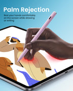 Stylus Pen for iPad(2018-2025)-2X Faster Charge with Tilt Sensitivity & Palm Rejection for iPad 11/10/9/8/7/6th Gen, Air 7/6/5/4/3/M3/M2, Pro 13"/12.9"/11"/M4, Mini 7/6/5th,Pink