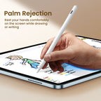 Stylus Pen for iPad(2018-2025)-13 Mins Fast Charge with Tilt Sensitivity & Palm Rejection for iPad 11/10/9/8/7/6th Gen, Air 7/6/5/4/3/M3/M2, Pro 13"/12.9"/11"/M4, Mini 7/6/5th,White