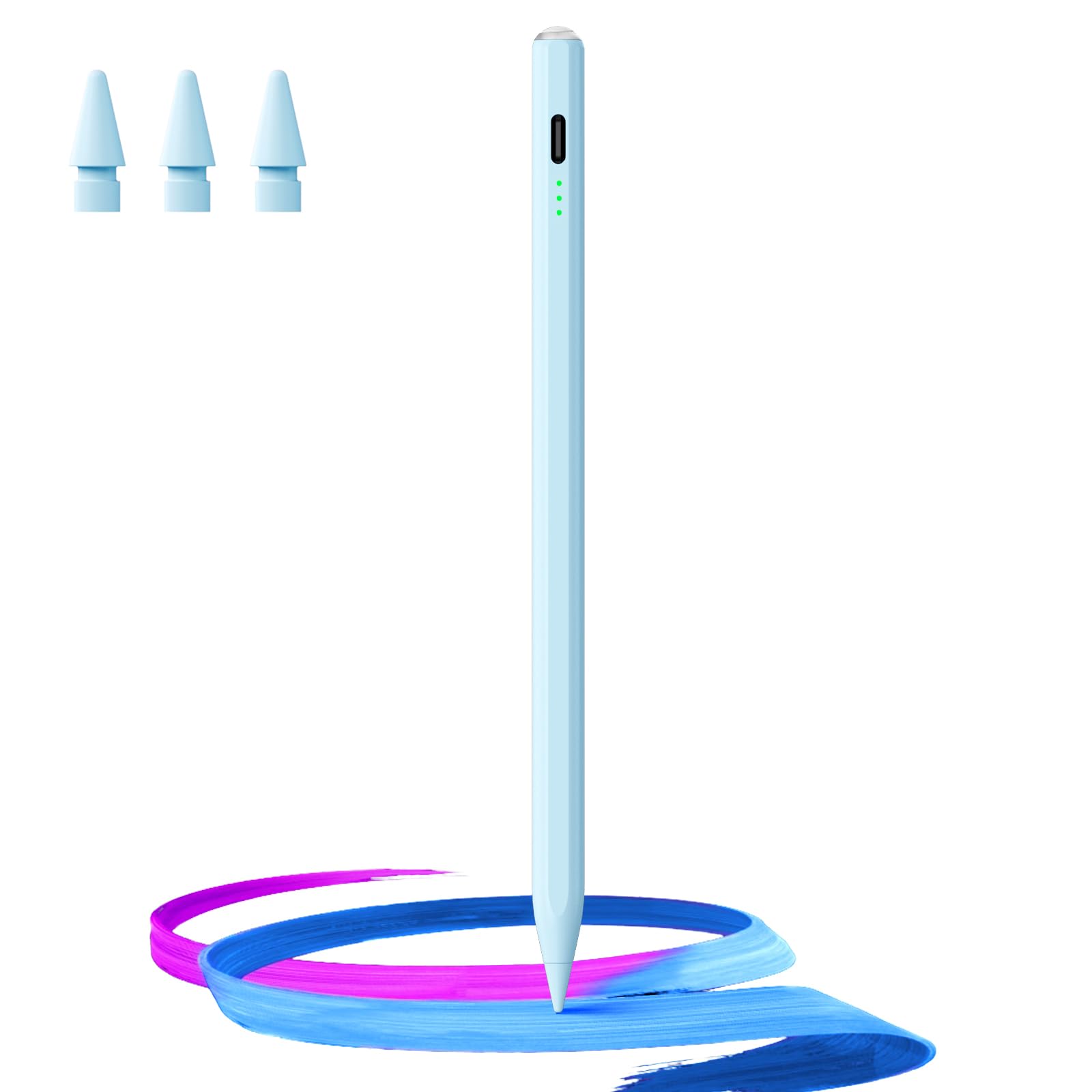 Stylus Pen for iPad(2018-2025)-13 Mins Fast Charge with Tilt Sensitivity & 11 colors