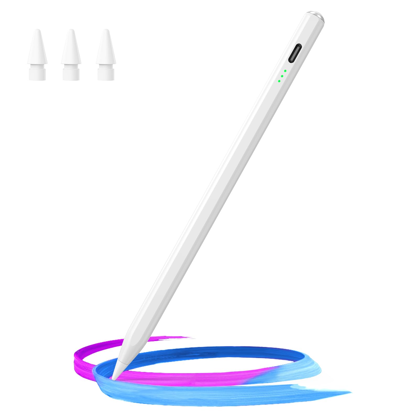 Stylus Pen for iPad(2018-2025)-13 Mins Fast Charge with Tilt Sensitivity & 11 colors