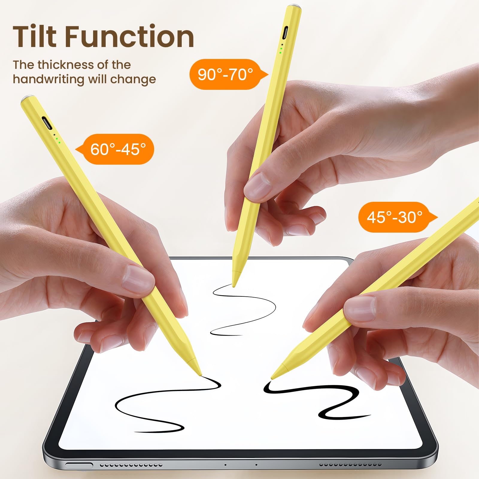 Stylus Pen for iPad(2018-2025)-13 Mins Fast Charge with Tilt Sensitivity & 11 colors